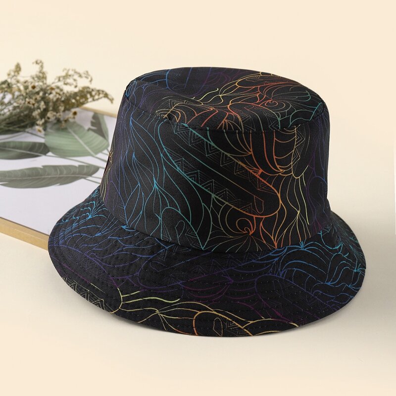 

Simple Graphic Bucket Hat, Multicolor