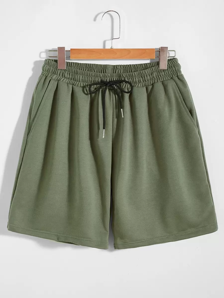 Manfinity Homme Quần Short Nam Túi màu trơn Giải trí - xanh quân đội - Xem 1