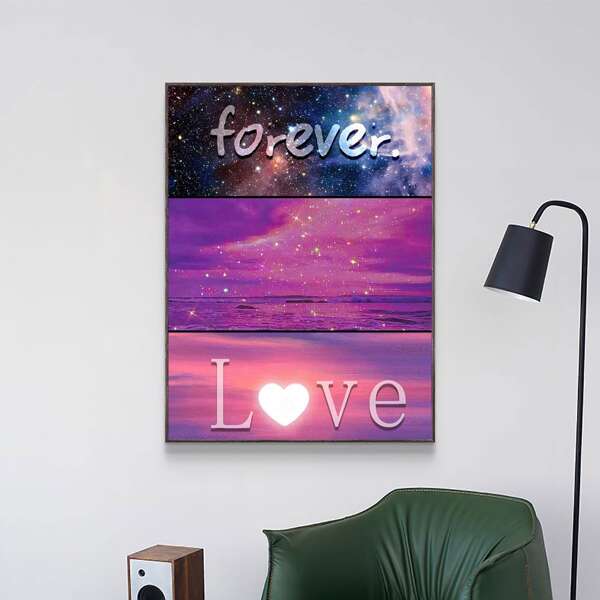 

Letter Graphic Diamond Painting Without Frame, Multicolor
