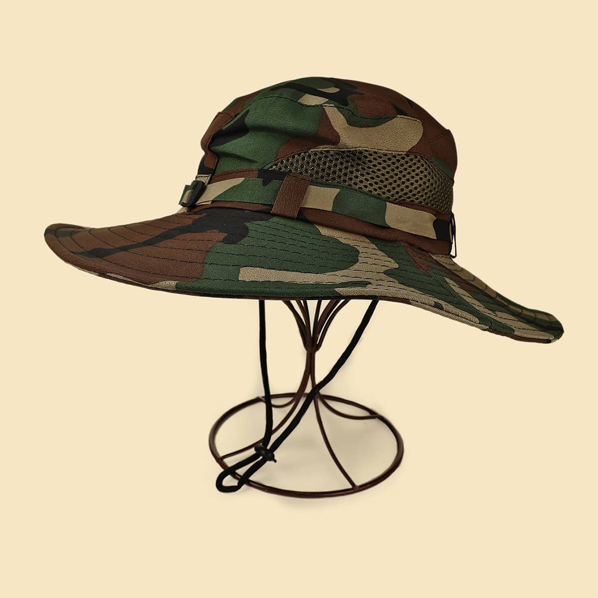 

Camo Print Hiking Hat, Multicolor