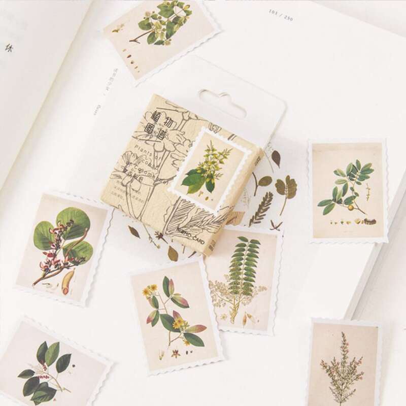 

45pcs Plants Sticker, Multicolor