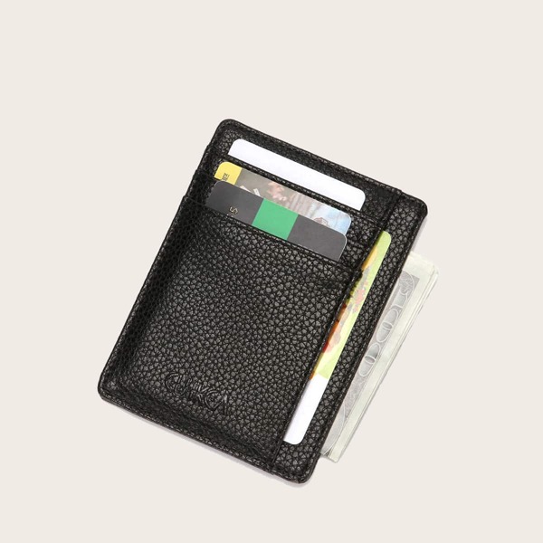 

Men Minimalist Wallet With Card Holder, Black