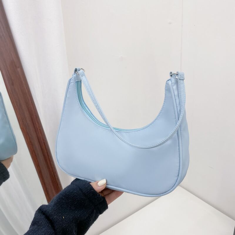 

Solid Baguette Bag, Blue