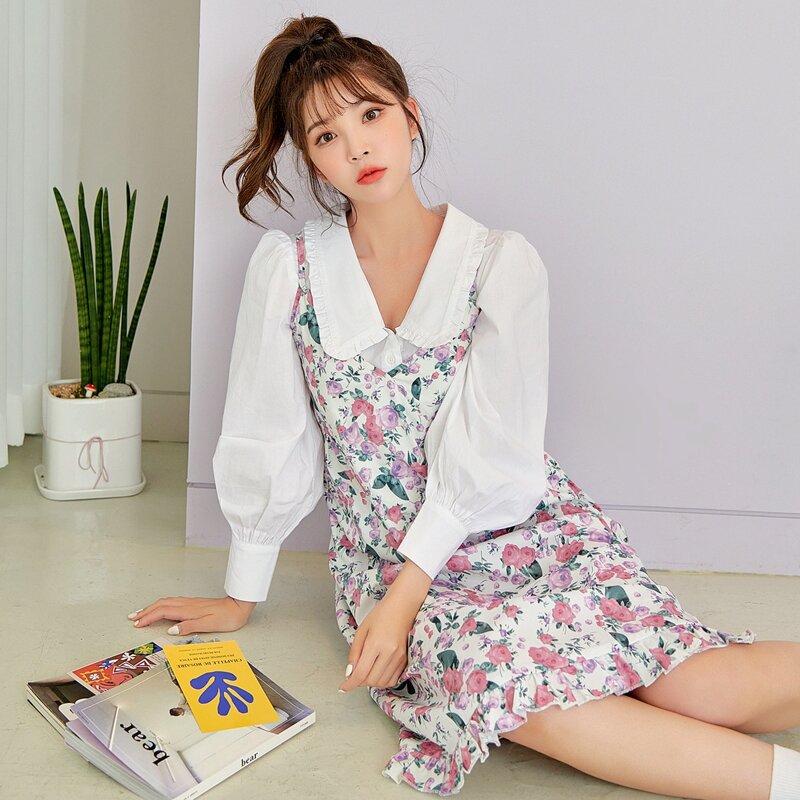 

Allover Floral Cami Dress Without Blouse, Multicolor