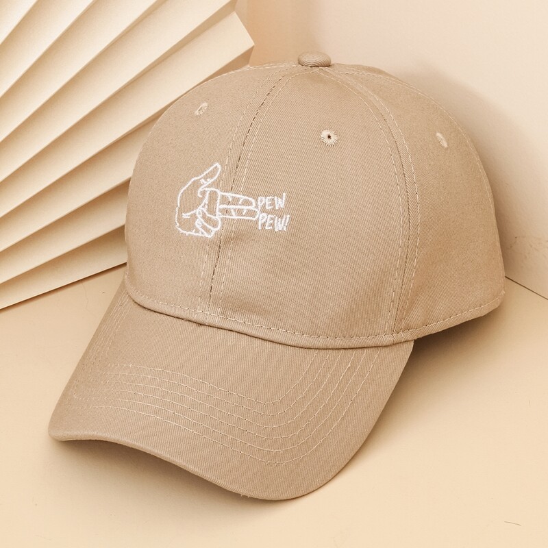 

Guys Gesture Embroidery Baseball Cap, Khaki