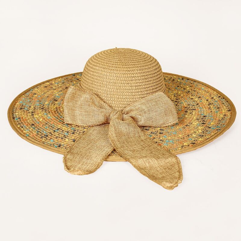 

Bow Knot Straw Hat, Khaki
