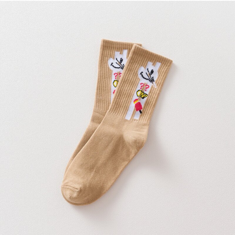 

Graphic Crew Socks, Khaki