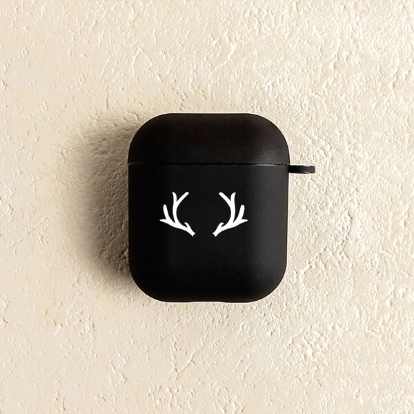 

Antlers Pattern Case For Airpods, White