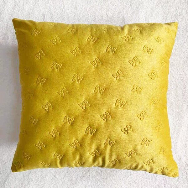 

Bow-knot Design Cushion Cover Without Filler, Yellow