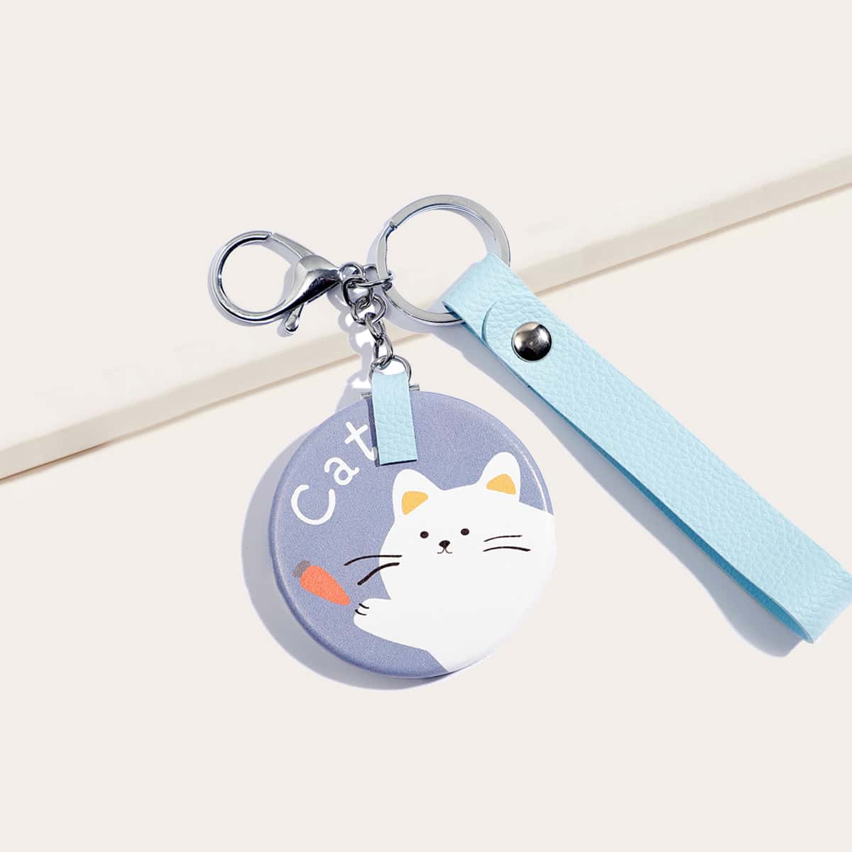 

1pc Cartoon Cat Portable Foldable Mirror, Multicolor