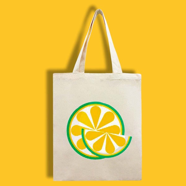 

Fruit Graphic Shopper Bag, Beige