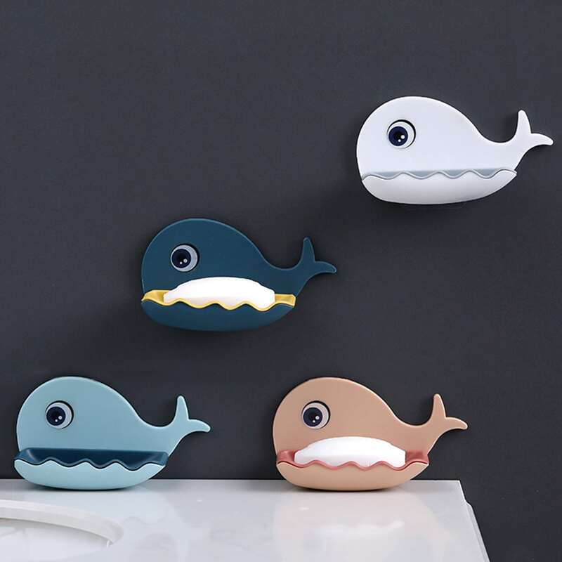 

1pc Cartoon Fish Wall Mounted Soap Holder, Multicolor
