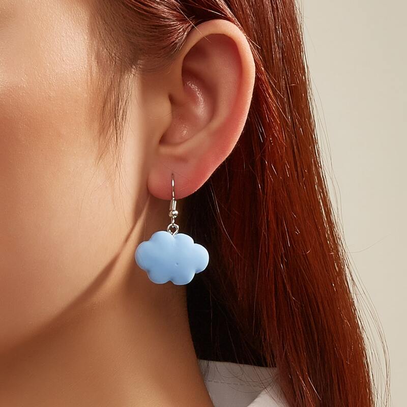 

Cloud Drop Earrings, Blue