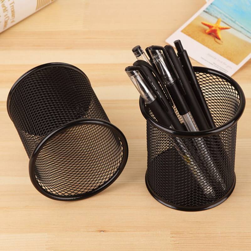 

1pc Round Pen Holder, Black