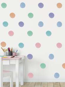 Hình dán tường họa tiết chấm trẻ em - Nhiều màu - Xem 1