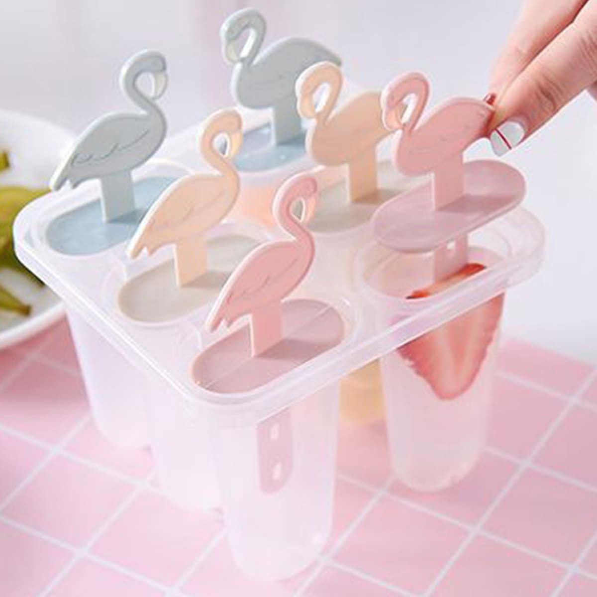 

1set Flamingo DIY Ice Cream Mold, Multicolor