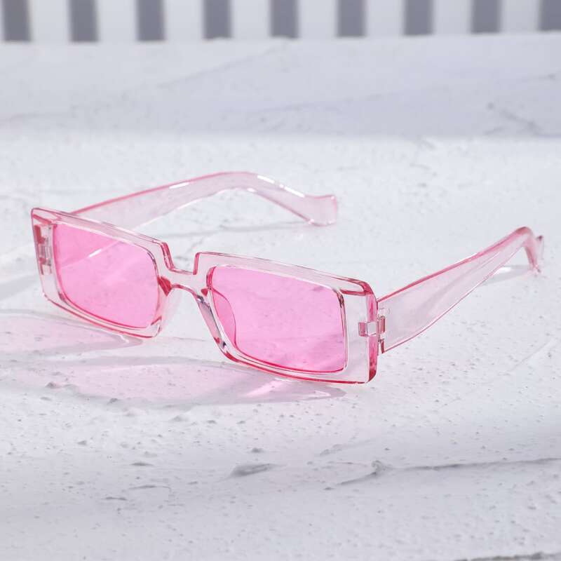 

Guys Rectangle Frame Sunglasses, Pink