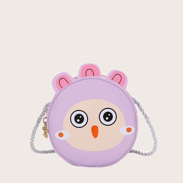 

Girls Cartoon Design Crossbody Bag, Purple