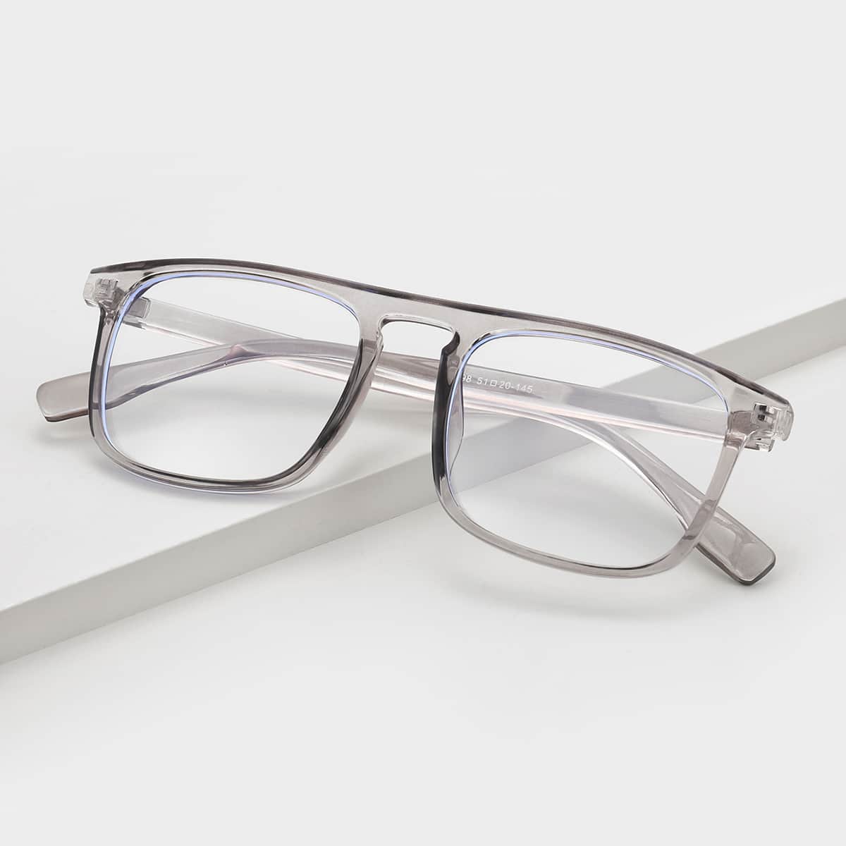 

Guys Square Frame Glasses, Grey