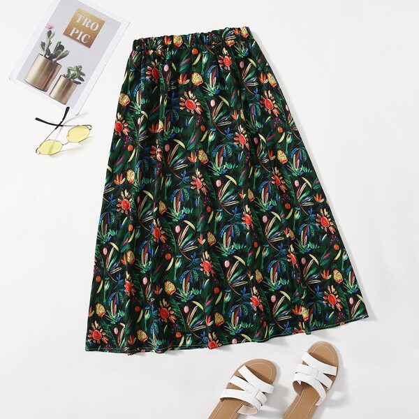 

Allover Floral A-Line Skirt, Multicolor
