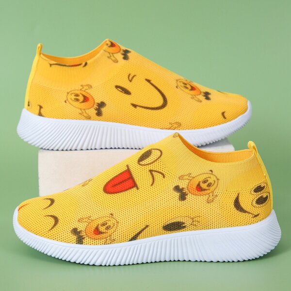 

Cartoon Graphic Running Shoes, Yellow