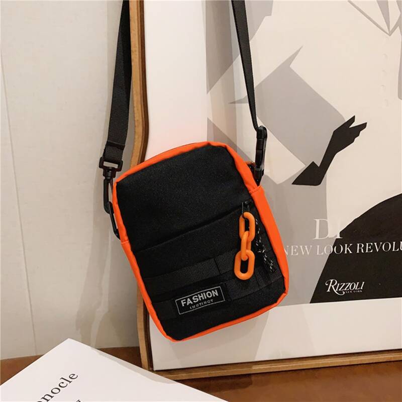 

Letter Patch Crossbody Bag, Orange