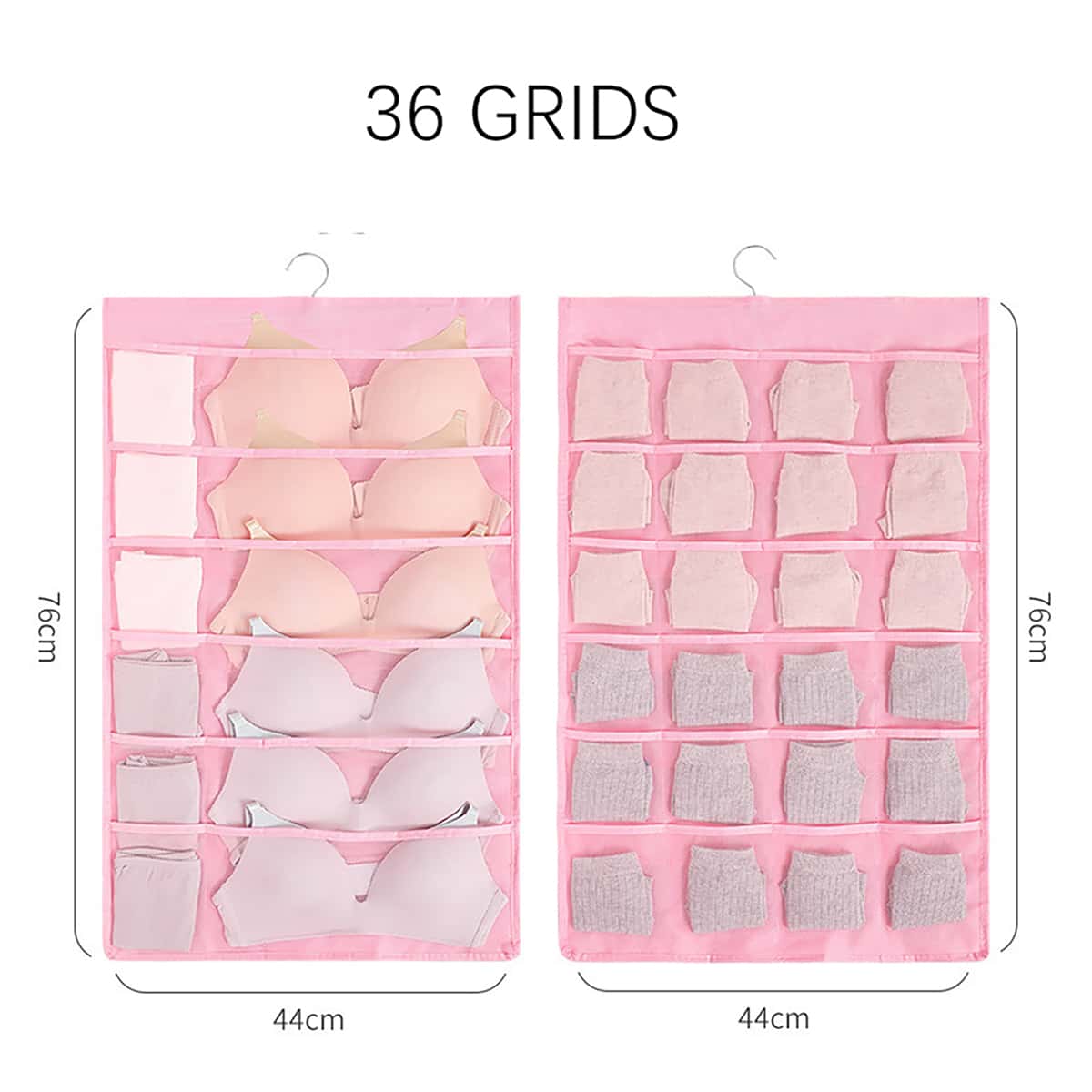 

1pc Hanging Underwear Storage Bag, Pink