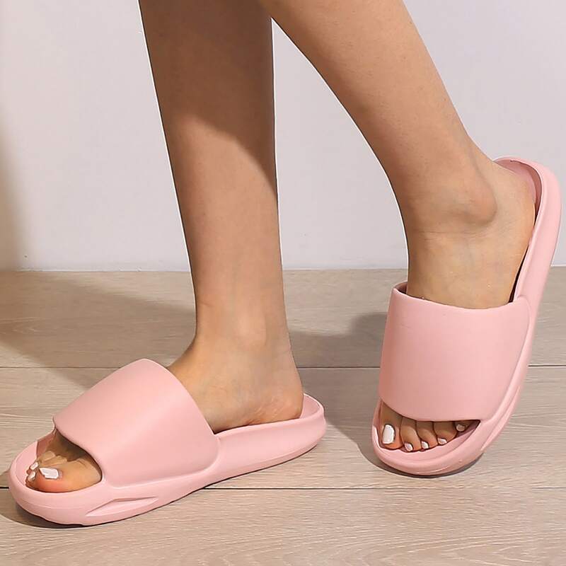

Minimalist Open Toe Slides, Baby pink