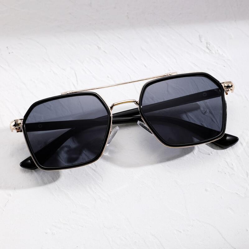 

Guys Top Bar Square Frame Sunglasses, Grey