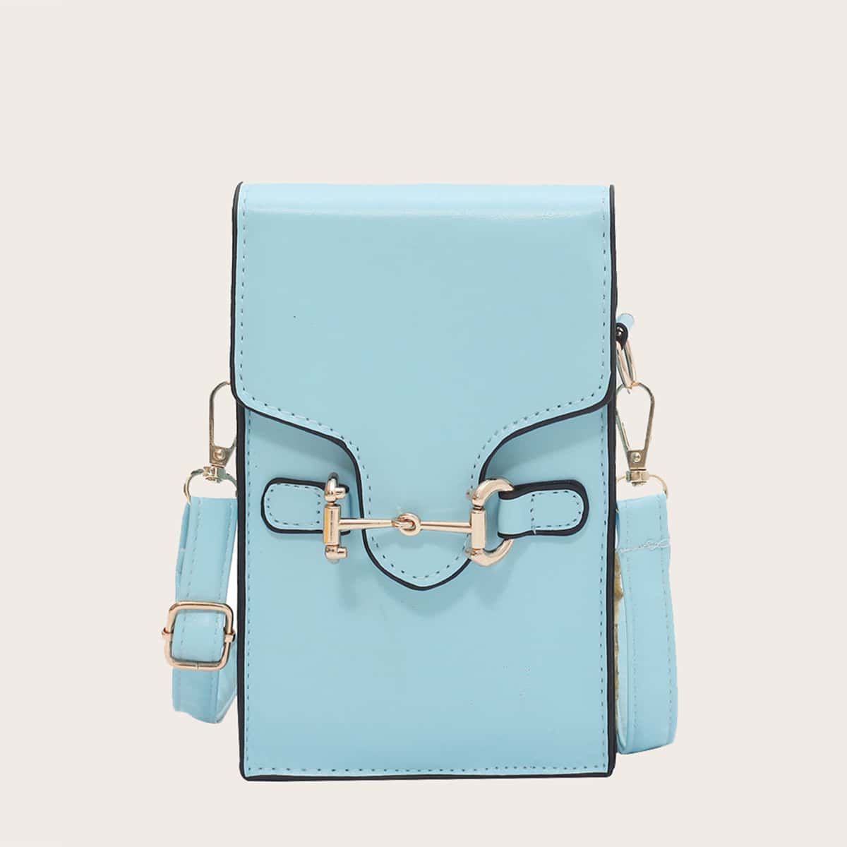 

Solid Crossbody Phone Bag, Blue