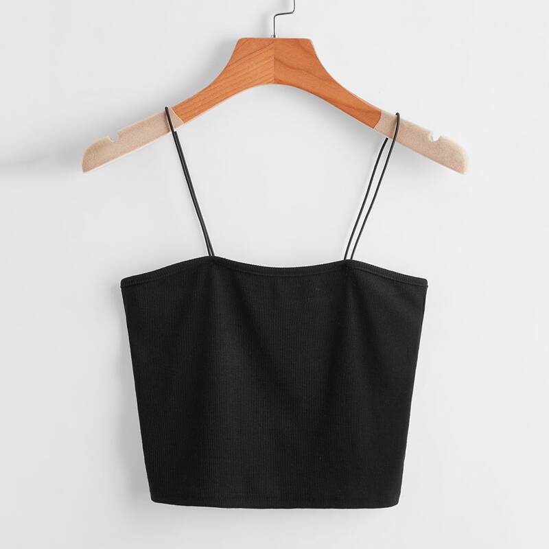 

Solid Crop Cami, Black