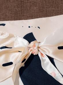 SHEIN Essnce Tie Back Color Block Bandana Top - Multicolor - View 4