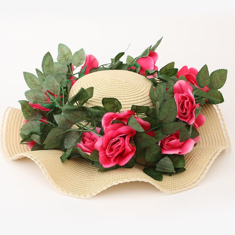 

1pc Artificial Flower Vine, Hot pink