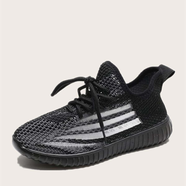 

Toddler Girls Lace-up Decor Sneakers, Black