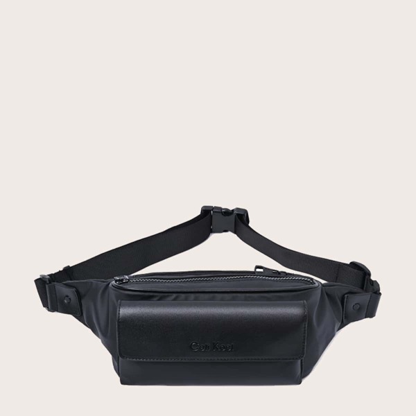 

Men Pocket Front Fanny Pack, Black