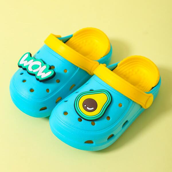 

Toddler Girls Fruit Decor Vented Clogs, Blue