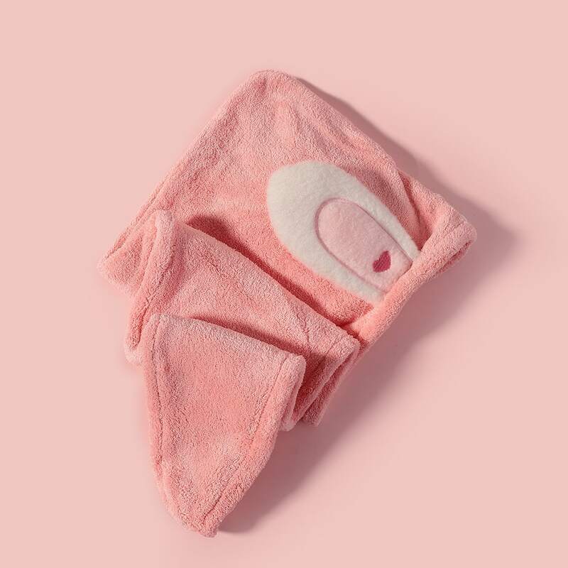 

1pc Ear Detail Random Hair Drying Cap, Multicolor