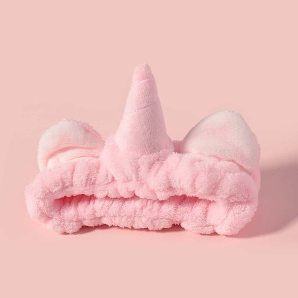 

1pc Unicorn Bath Headband, Pink