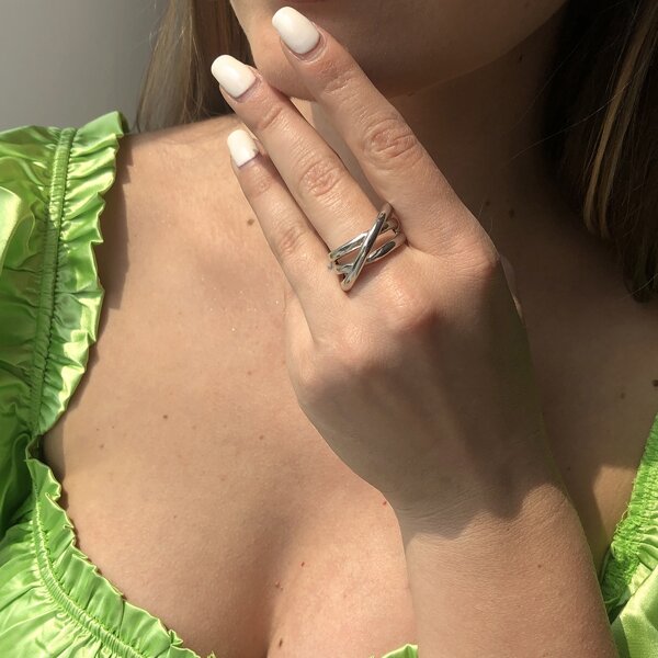 

Simple Cuff Ring, Silver