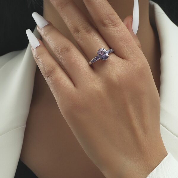 

Zircon Decor Ring, Purple