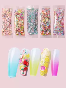 5packs Fruit Pattern Nail Art Sticker - Multicolor - View 1