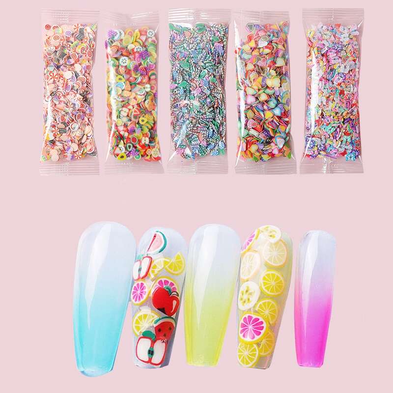 

5packs Fruit Pattern Nail Art Sticker, Multicolor
