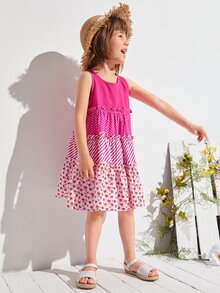 SHEIN Vestidos para niña pequeña - Multicolor - Ver 3