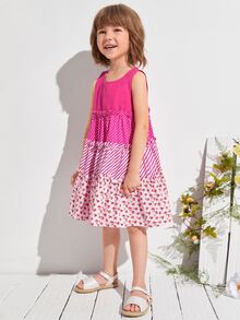 SHEIN Vestidos para niña pequeña - Multicolor - Ver 4