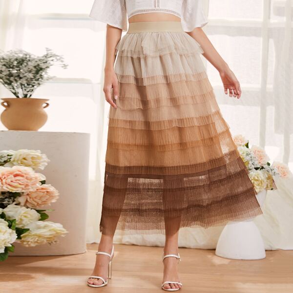 

Ombre Layered Tutu Skirt, Khaki