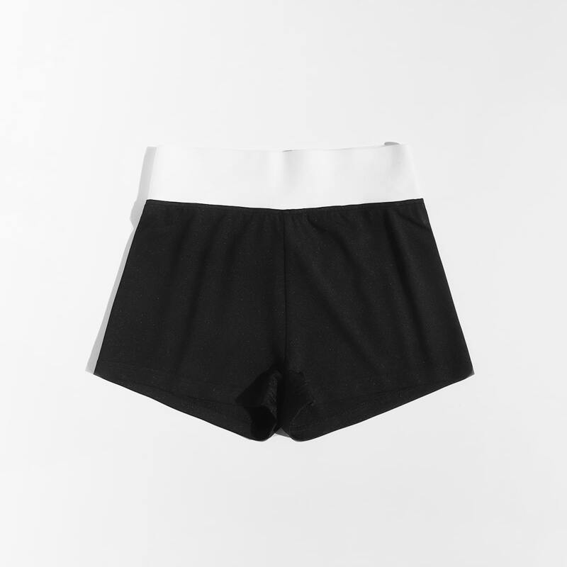 

Colorblock High Waist Leggings, Black and white