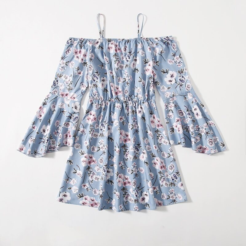 

Floral Cold Shoulder Dress, Multicolor