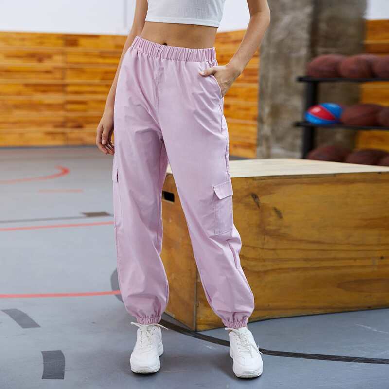 

Solid Cargo Joggers, Lilac purple