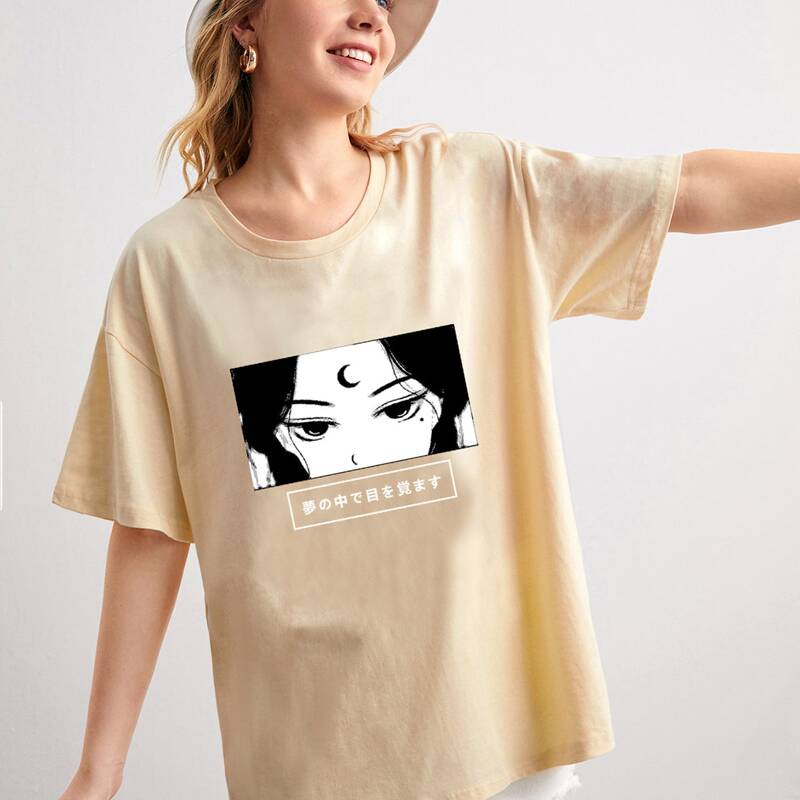 

Figure Graphic Oversized Tee, Beige