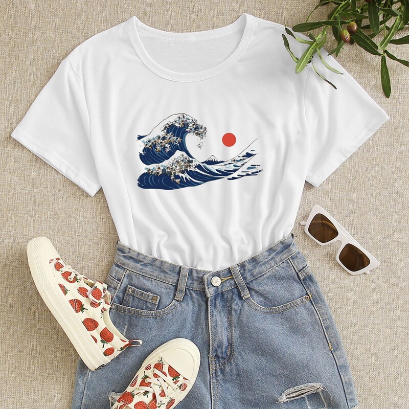 

Wave Graphic Tee, White
